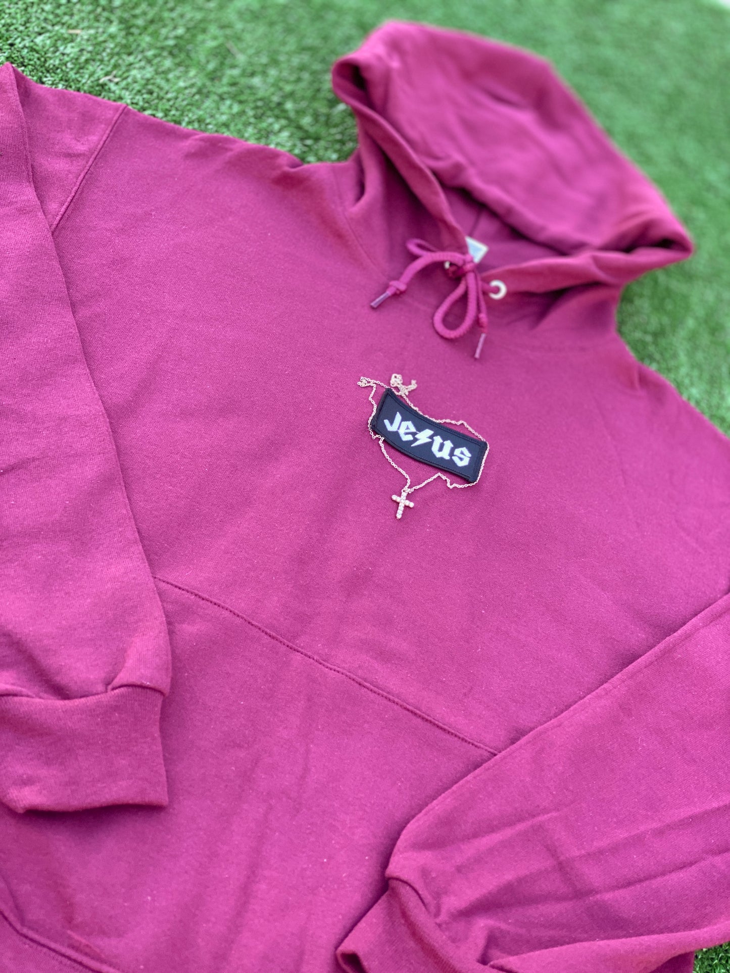 Maroon "Jesus" Hoodie