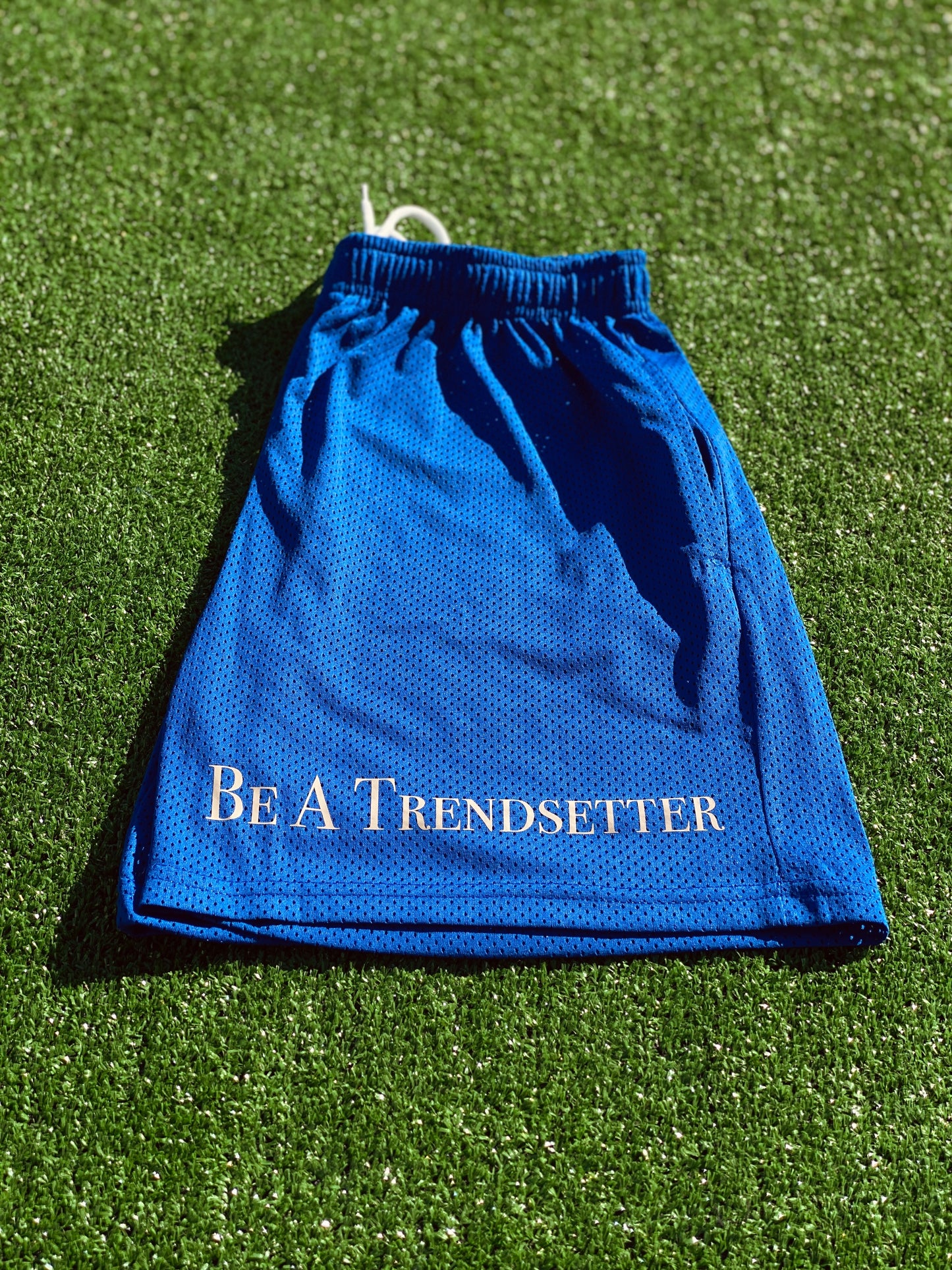 Blue "Be A Trendsetter" Gym Short